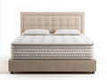 Camas dobles tapizadas 200x160x115 cm beige - Diseño moderno con cabecero acolchado