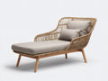 Tumbonas ratán 175x78x88 cm beige y natural para jardín - diseño bohemio